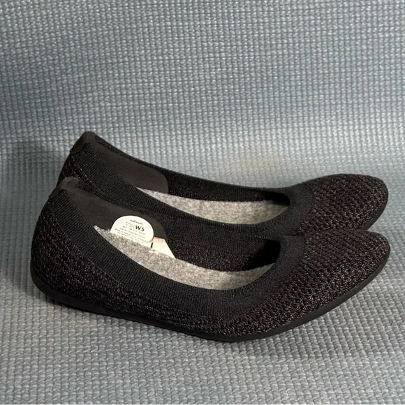 Allbirds Women's Tree Breezers Black Slip On Flats Shoes Size 5 - Picture 2 of 9
